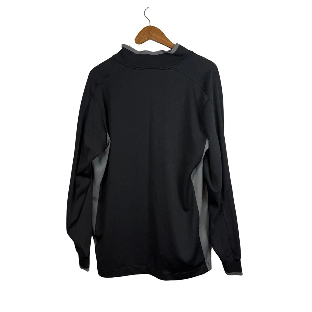 Nike Golf Mens Dri Fit 1/4 Zip Pullover L Black US Golf Embroidery Activewear
